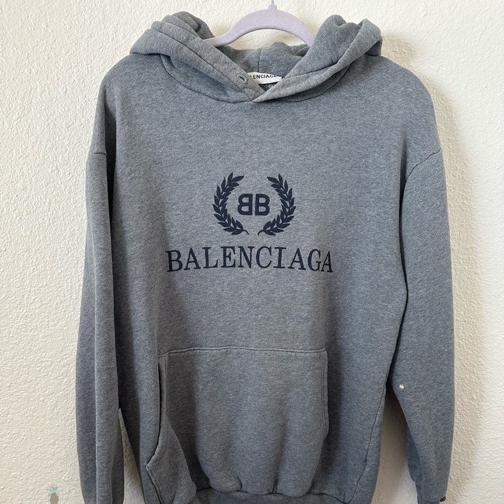 BALENCIAGA STYLE grey oversize hoodie